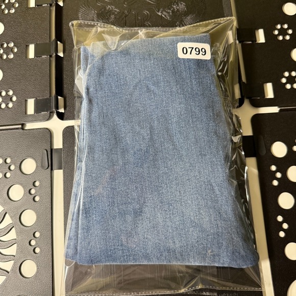 Free People Jeans Womens 26W Blue Fringe Distressed Pants Denim Boho Skinny - Picture 12 of 12